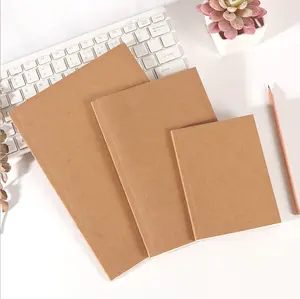 A5 A6 30Sheets Drawing Book Kraft Paper Sewing Saddle Stitching Notebook Custom Logo Soft Cover Blank Sketchbooks