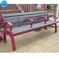 Banc de douche moderne portable anti-UV HDPE WPC en plastique antirouille banc de parc à lattes pour l'école et la cour couleur verte