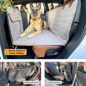 Funda Protectora para Asiento Trasero de Coche para Perros, Extensor de Asiento Trasero con Base Rígida para Perros - Soporta 400 lb, Funda para Mascotas en el Asiento Trasero - Product Image 3