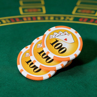 Jetons de poker lourds de 14g, motif cœur et chiffres, jetons de casino rectangulaires, jetons personnalisés pour le jeu