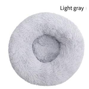 Wholesale Manufacturer Soft Luxury <b>Plush</b> pink Grey White Pet Cushion Round <b>Cat</b> Dog Bed Heating Feature for Dogs <b>Cats</b> - Product Image 5