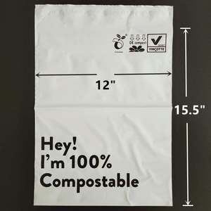 Custom Durable Eco Friendly Shipping Mailing <b>Bags</b> <b>Compostable</b> LDPE Express Envelope <b>Bag</b> Poly Self-Adhesive <b>Bag</b> With Logo - Product Image 2
