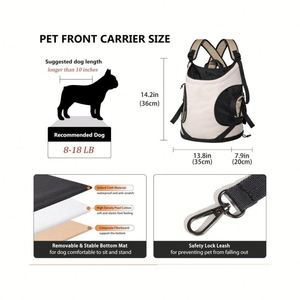 Pet Front Carrier <b>Backpack</b>, Breathable Mesh <b>Cat</b> Dog Bag, Portable Travel Pet Carrier with Head Out Design - Product Image 2