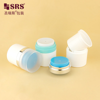 Flacon pompe sans air en PP avec trou central, design spécial pour lotion et crème cosmétiques