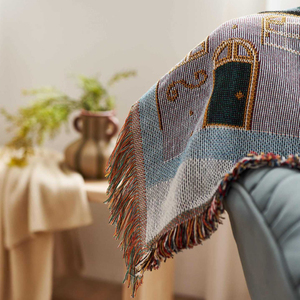 Nouvel arrivage de couverture tissée tricotée de <span class=keywords><strong>ville</strong></span> de Noël de luxe <span class=keywords><strong>tapisserie</strong></span> Camping pique-nique jeter des couvertures pour canapé-lit - Product Image 6
