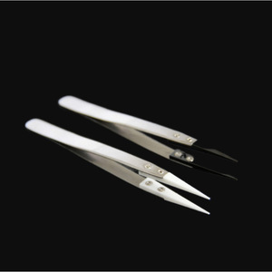Hot-selling stainless steel ceramic tweezers, high-temperature resistant ceramic head accessories, acid and <b>alkali</b> corrosion - Product Image 2