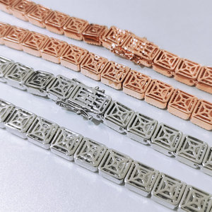 High-End Men's <b>Copper</b> Necklace Hip Hop Style Imitation Pearl Zircon Link <b>Chain</b> Geometric Hook Versatile Trendy Parties - Product Image 5
