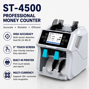 Compteur <span class=keywords><strong>de</strong></span> <span class=keywords><strong>billets</strong></span> <span class=keywords><strong>de</strong></span> <span class=keywords><strong>banque</strong></span> <span class=keywords><strong>de</strong></span> qualité bancaire à 2 poches, <span class=keywords><strong>trieuse</strong></span> <span class=keywords><strong>de</strong></span> <span class=keywords><strong>billets</strong></span> à valeur mixte double CIS pour devises mondiales, testée par la BCE - Product Image 3