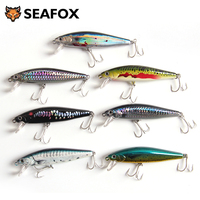 Leurre Minnow Artificiel Rigide de Pêche, Peinture Bionique, Taille Petite 84mm 28g, Type Jerkbait, Coulant, Modèle Haut de Gamme
