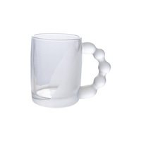 Chope à bière en verre transparent avec poignée, design moderne, réutilisable pour les fêtes, la maison, le bureau, l'hôtel