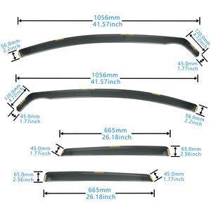 Déflecteurs de vent adhésifs de remplacement de haute qualité avec clips teintés pour Seat Leon <span class=keywords><strong>ST</strong></span> MK3 2014-2019 5 portes Break - Product Image 3