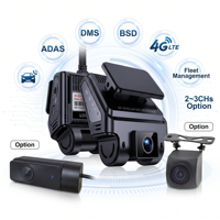 Caméra embarquée 3 canaux 2K 4G LTE ADAS DMS BSD AI avec contrôle à distance cloud, conçue pour la gestion de flotte CMSV6/GPS51