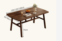 Table à manger en bois massif de style italien avec 4 chaises de 18mm d'épaisseur pour table 45 coins arrondis pour restaurant à domicile