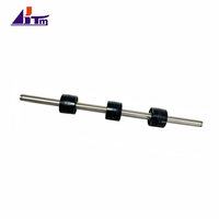 CA05805-C400-33 Fujitsu Arbre de transport en acier inoxydable avec trois rouleaux d'alimentation en caoutchouc noir, pièces de rechange pour distributeur automatique de billets