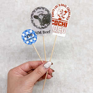 Palillos de Dientes con Forma Personalizada para Comida, Mini Banderas para Bar, Cócteles, Hamburguesas, Sándwiches, Pasteles, para Restaurante - Product Image 1
