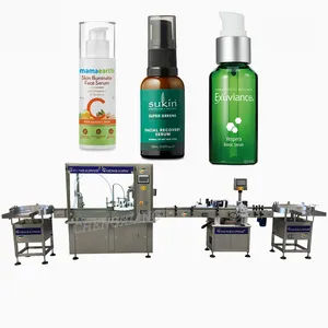 Skin care automatic 10ml 30ml 50ml 100ml serum essential oil spray filling capping machine