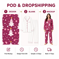 Ensemble de pyjamas assortis pour la famille, col rabattu, motif arbre de Noël blanc, en polyester, pour hommes, femmes et enfants