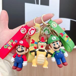 Nouveau dessin animé Mario <span class=keywords><strong>Luigi</strong></span> Yoshi porte-clés 3D poupée pendentif clé de voiture Anti-perte accessoires porte-clés promotionnel enfants cadeaux porte-clés - Product Image 2