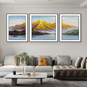 Quadri da Parete con Cornice di Lusso, Stampa su Pelle di un Tramonto Spettacolare dell'Himalaya in Nepal, per Ufficio e Casa - Product Image 5