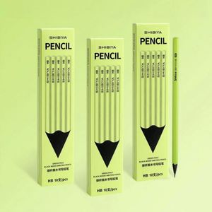 Black Wood Pencil with Green Barrel Promotional Children's Pencils Wholesale <b>Boxed</b> Premium Pencils with Custom logo for Schools - Product Image 5