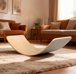 プロ仕様の木製バランスボード、体幹強化、安定性、バランス練習用デスクアクセサリー - Product Image 1