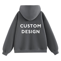 Sweats à capuche en coton de haute qualité à impression bouffante personnalisée, conception OEM vierge unie, pull à capuche avec logo personnalisé