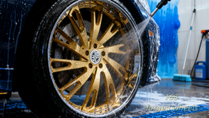 168 изготовленные по индивидуальному заказу 2 роскошные золотые кованые автомобильные колеса с хромированными губами и многоспицевыми колесами для Land Rover Range Rover Bentley - Product Image 5