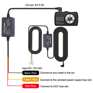 Car step-down cable ACC 3-core time-lapse streaming dashcam power cable 24-hour parking monitoring L160 - Product Image 4