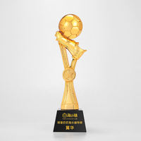 Fabricant Vente en gros Blanc Or Argent Bronze Cristal Football Trophée Résine Football Championnat Trophée Crystal Award Trophy