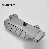 Oferta Especial: Set de Ducha de Lluvia para Baño de Aluminio Espacial con Control de Teclas de Piano Cerámicas, Grifo Mezclador Termostático de 4 Funciones y Deslizador