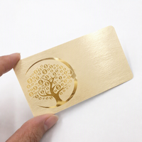 Carte de visite professionnelle VIP de luxe personnalisée en acier inoxydable, finition miroir brillante, impression UV, plaqué or gravé
