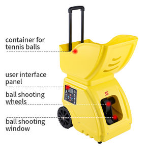 Machine à balles de <span class=keywords><strong>padel</strong></span> intelligente SIBOASI SS-TP210, jaune, métal, vitesse/angle/spin réglables, capacité de 170 balles, télécommande - Product Image 4