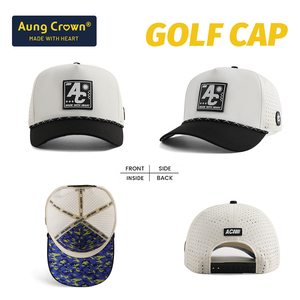 Wholesale High Quality 5 Panel Two Tone Baseball Cap Polyester Fabric Custom PVC Logo Curved Brim Sport Golf <b>Hats</b> for Men Women - Product Image 2