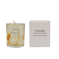 XS1134 Klare transparente Gel wachs kerzen Glas becher Aroma therapie Parfüm Duft kerze Getrocknete Blumen kerze