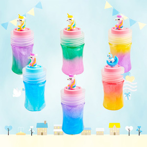 Lodo de Cristal Brillante Galaxy en Botella Mediana de Colores Surtidos al por Mayor con Slime de Unicornio - Product Image 2