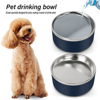 Bol à eau pour chien personnalisé avec logo, gamelle surélevée de luxe pour chat et chien, bol en métal antidérapant avec distributeur de nourriture lente