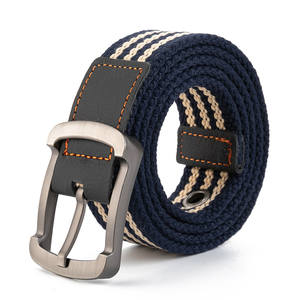 <span class=keywords><strong>Ceinture</strong></span> tactique décontractée en coton de 3,5 cm avec boucle ardillon en alliage, longueur 100-125 cm, unisexe, tressée perforée pour jeans et usage extérieur - Product Image 6