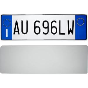 Plaques d'<span class=keywords><strong>immatriculation</strong></span> européennes décoratives pour voitures, fabriquées en Chine, personnalisées, en aluminium gaufré réfléchissant de 3 mm d'épaisseur, style italien. - Product Image 5