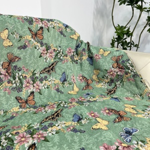 Farfalla fiore Jacquard tessuto pastorale per la casa tessile per cuscino <span class=keywords><strong>di</strong></span> lancio per abbigliamento borsa da Picnic filato colorante tappezzeria - Product Image 4