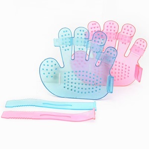 ถุงมืออาบน้ำสัตว์เลี้ยงสตาร์รี่ มีโอว์สีฟ้า พีวีซี นวดได้ 5 นิ้ว อุปกรณ์กรูมมิ่งสุนัข - Product Image 2