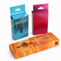 Individuell Bedruckte Reverse-UV-CR-Schubladenpapierbox 1ml Modische Hängeverpackung mit Sichtfenster und Karton-Einlage