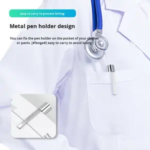 Sorgente luminosa bianca di tipo-C ricaricabile in acciaio inossidabile eco-friendly regali di novità promozionali Mini penna-tipo di serigrafia incisa - Product Image 4