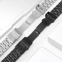 Vente en gros de design Chaîne métallique en acier inoxydable 304L à 3 maillons Bracelet de montre à bout incurvé 18mm 20mm 22mm pour différentes montres