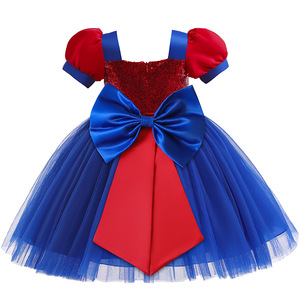 Niña Lentejuelas Costura Malla Princesa Arco Vestido Niños <span class=keywords><strong>Carnaval</strong></span> <span class=keywords><strong>Spiderman</strong></span> Cos Vestido Niños Disfraz de Halloween - Product Image 4