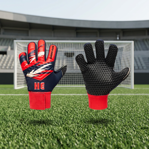Gants de football en cuir confortables avec paume en silicone collante au design personnalisé gants de gardien de but durables vente en gros - Product Image 2