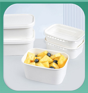 Tazones Cuadrados Personalizados de 360ml-1000ml con Tapas, Platos de Papel para Comida Caliente, para Servicios de Catering y Tiendas de Alimentos - Product Image 5