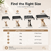 Lit pour chien surélevé rafraîchissant pour grandes races, robuste et portable pour le voyage, vente en gros