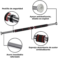 En stock, barre horizontale murale portable en acier EIGFOH noire pour la musculation à domicile, exercices de tractions