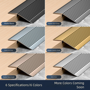 Rampe <span class=keywords><strong>de</strong></span> <span class=keywords><strong>seuil</strong></span> d'escalier moderne en profilé d'aluminium anodisé antidérapant, bande <span class=keywords><strong>de</strong></span> transition <span class=keywords><strong>de</strong></span> sol, garniture <span class=keywords><strong>de</strong></span> bord <span class=keywords><strong>de</strong></span> <span class=keywords><strong>porte</strong></span>, joint <span class=keywords><strong>de</strong></span> carrelage - Product Image 2