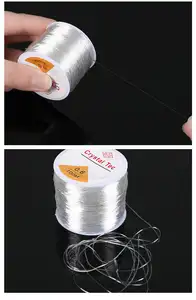 Пластиковая Хрустальная нить для изготовления ювелирных изделий, прозрачная линия, эластичная нить для бисера, шнур для проволочных бусин, 100 м